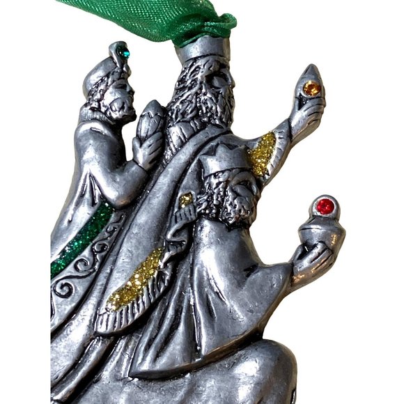 Gloria Duchin Pewter Crystal Wisemen Christmas Ornament 2006 - Picture 2 of 6